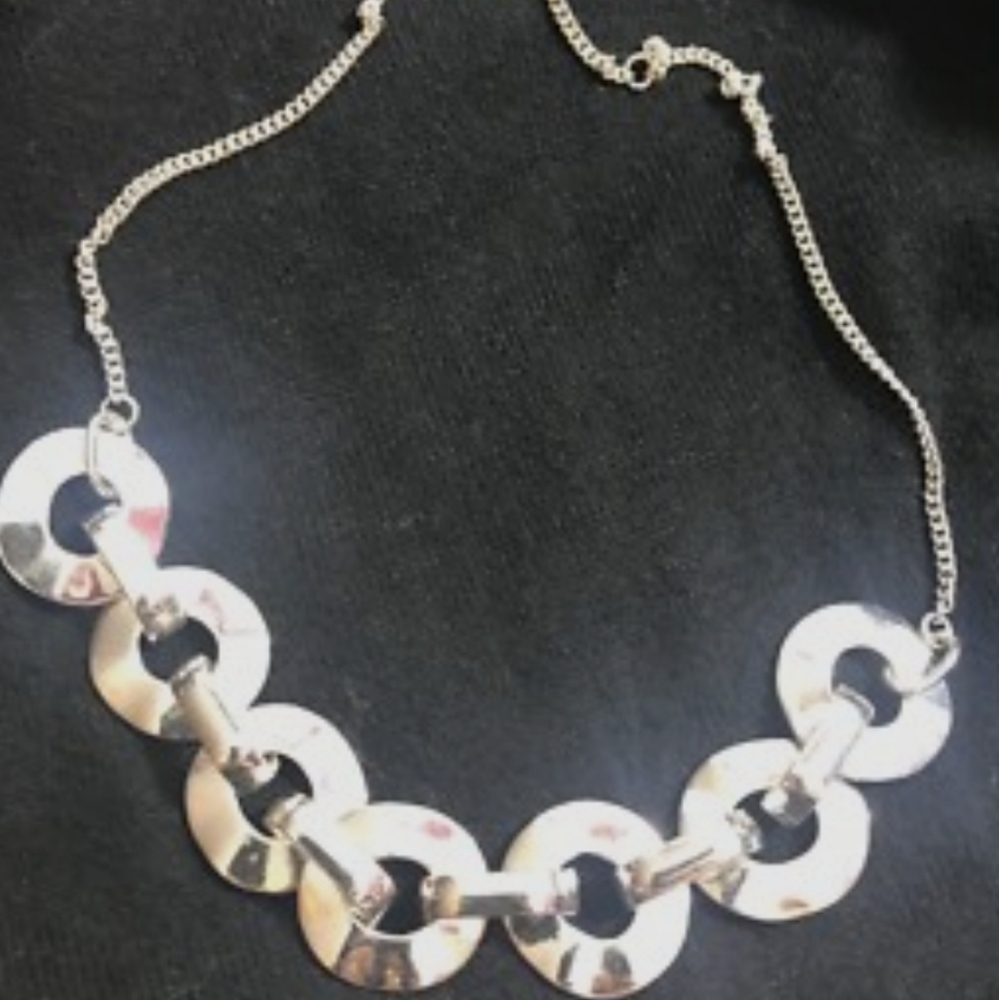Anne Klein Shiny Silver Link Necklace
